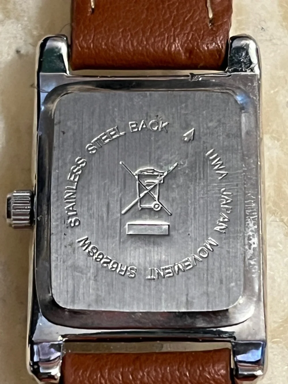 Brown Double-Wrap Leather Strap Watch